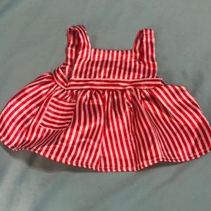 Build-A-Bear striped pinafore